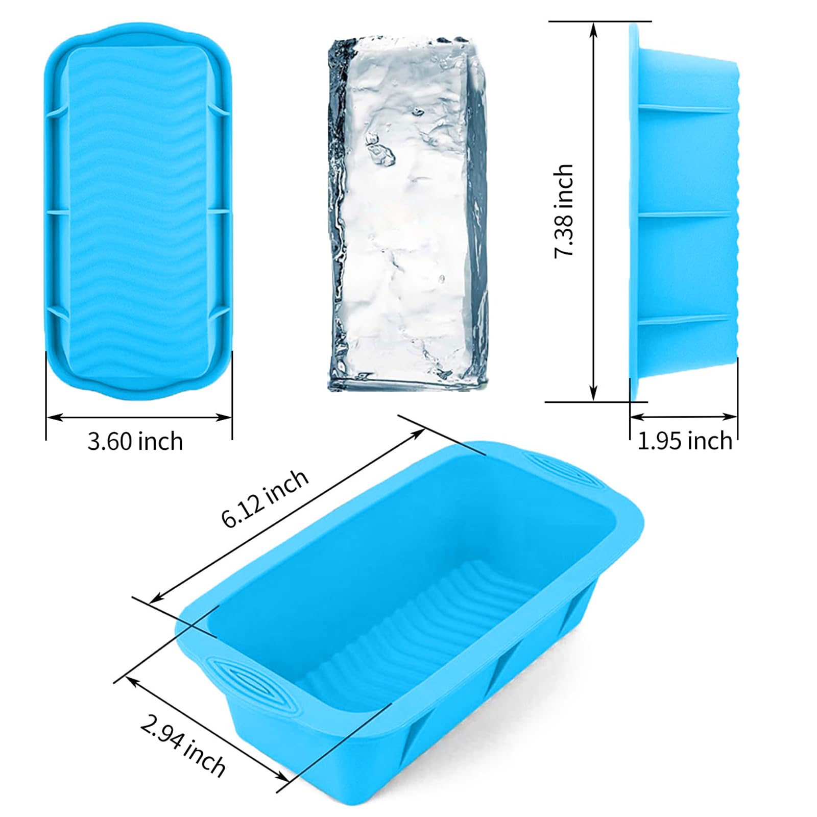Huiruso extra-large ice block mold assembled shows reinforced design for large, long-lasting cubes