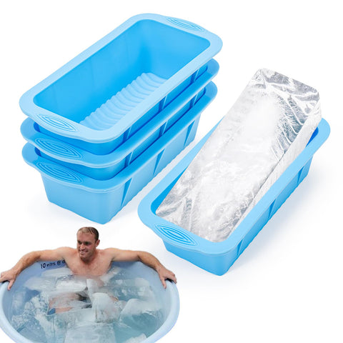 Huiruso extra-large ice block mold front view for effortless cold plunge prep