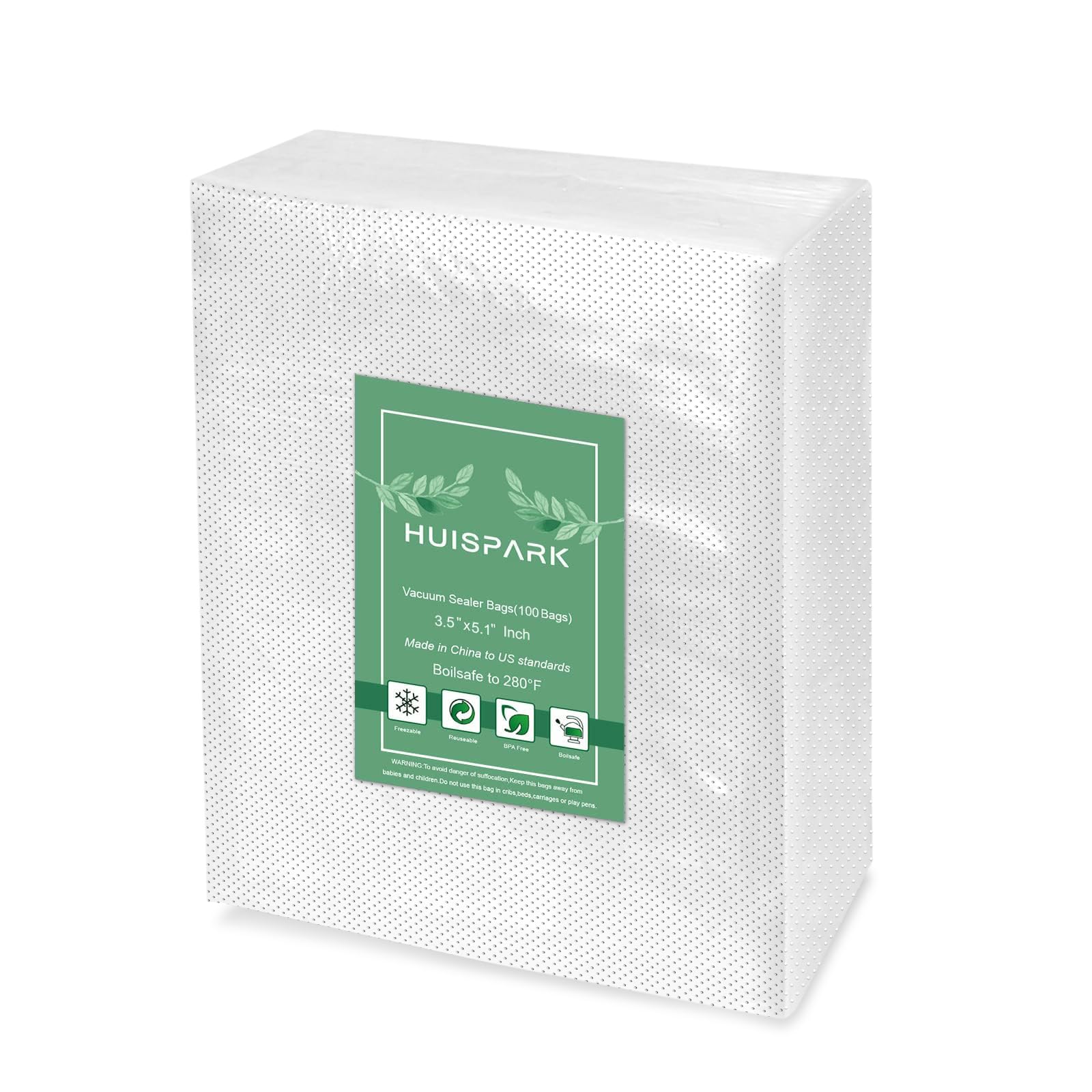 HUISPARK vacuum sealer bags top-open clear design for quick portioning
