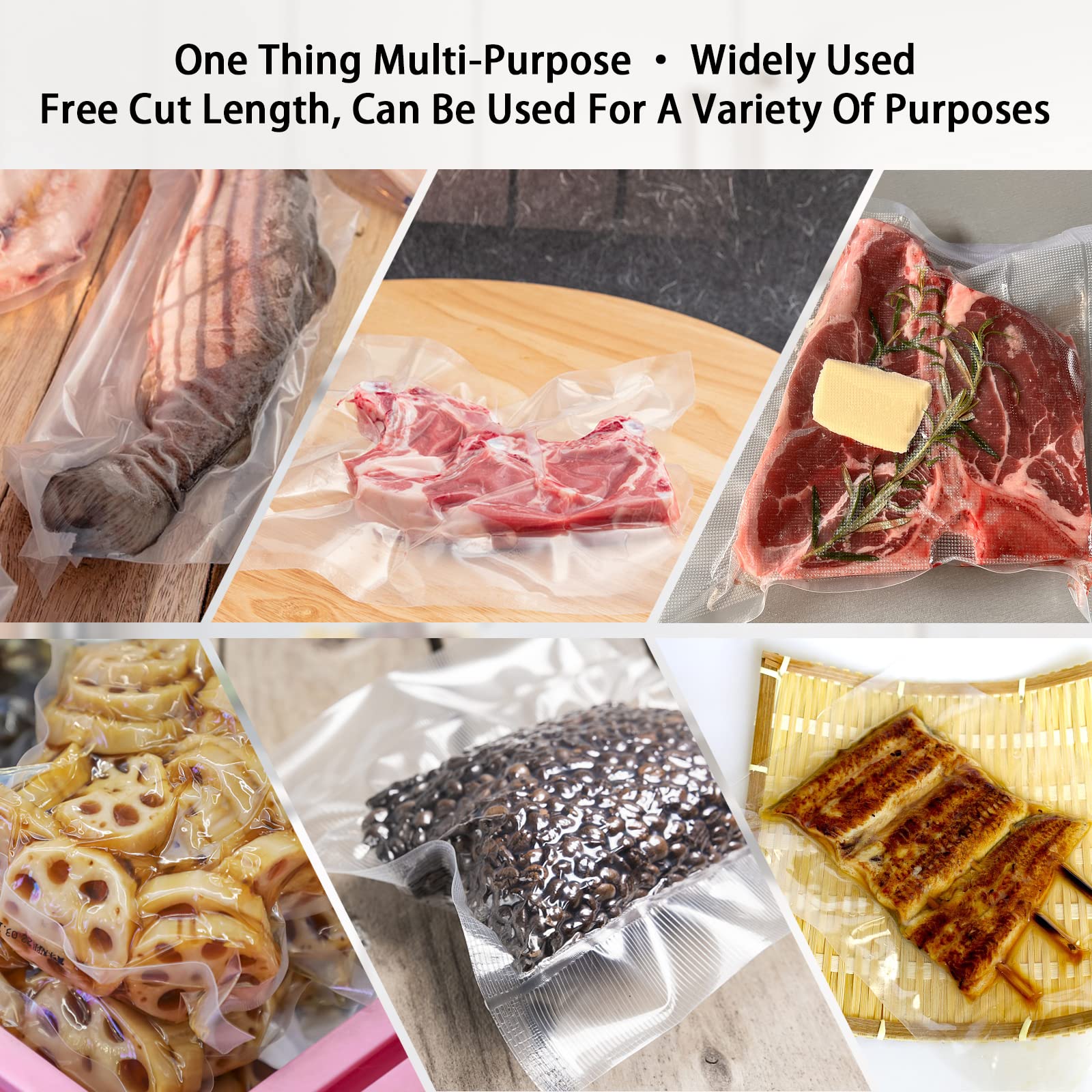 HUISPARK reusable vacuum sealer bags for multiple uses.