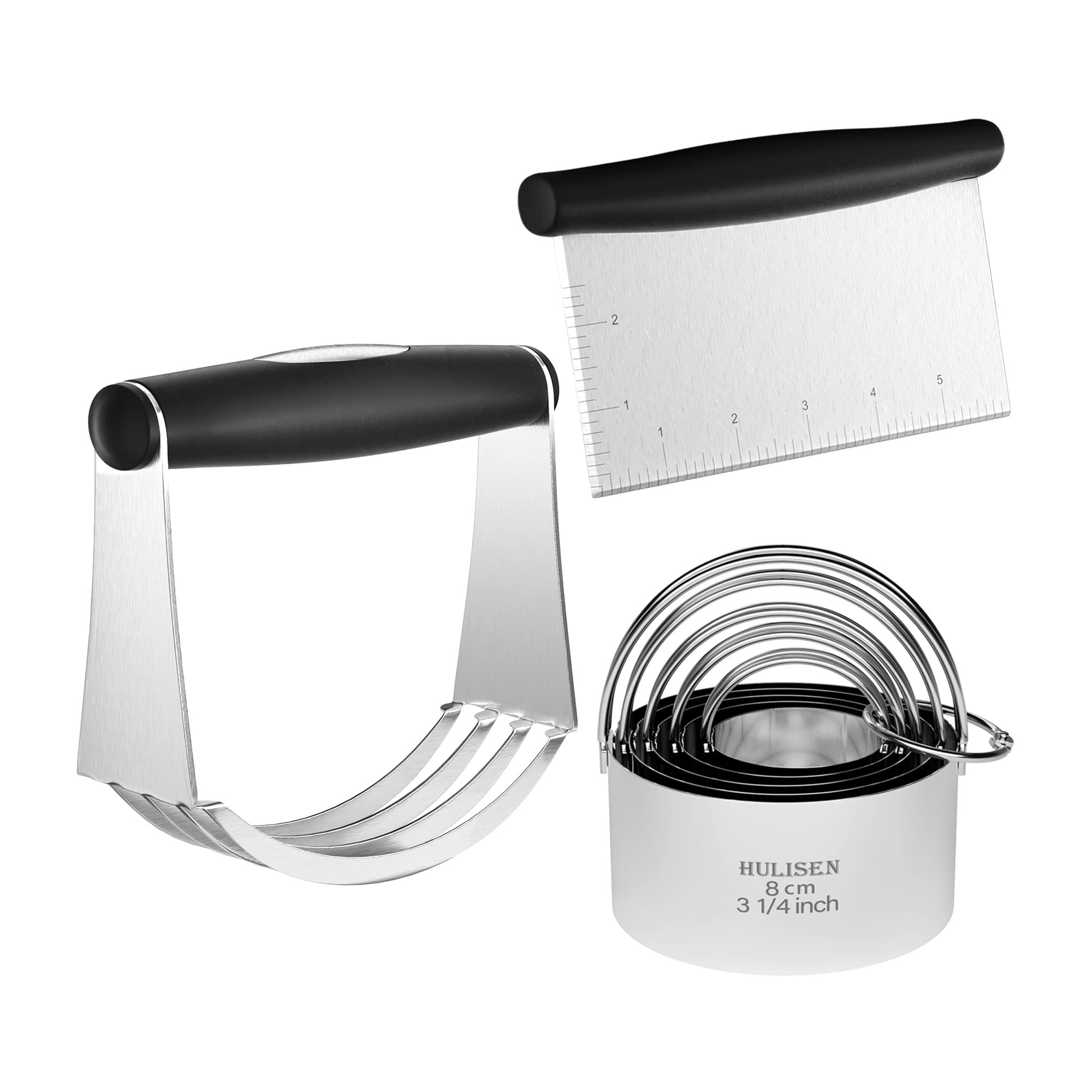 HULISEN biscuit cutter set with five sizes for uniform cookies