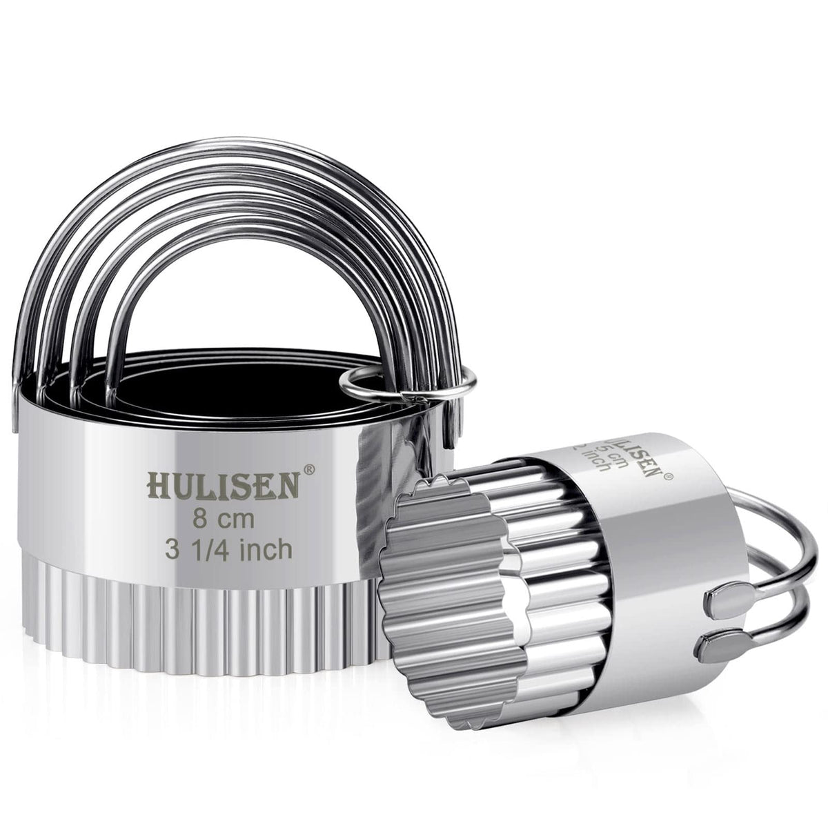 HULISEN Wave design biscuit cutter set creates uniform cookies with style