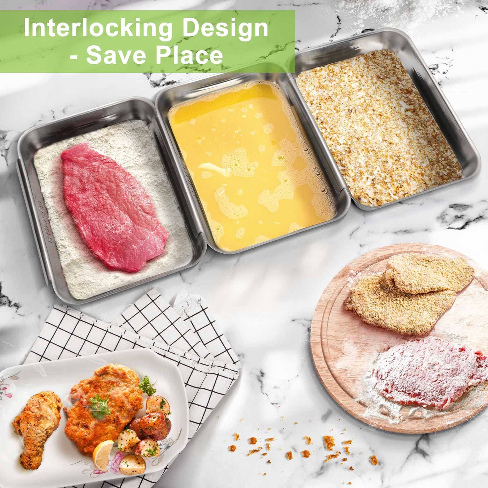 HULISEN oven-safe trays move from prep to bake for versatility.