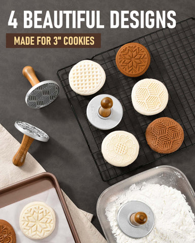HULISEN cookie stamps geometry squares create modern embossed cookies