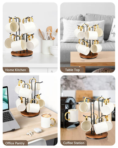 HULISEN countertop mug rack decor for stylish counters.