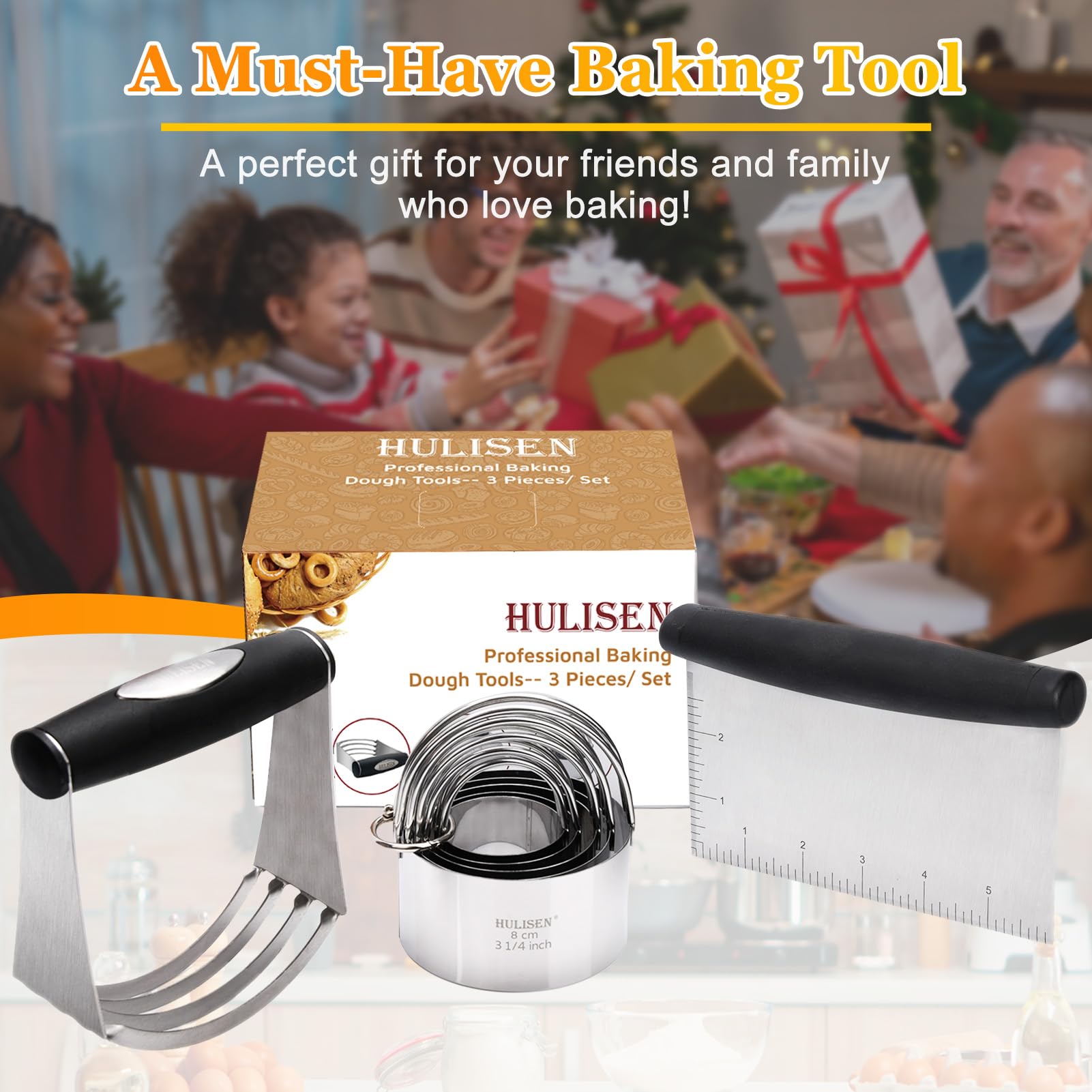 HULISEN dough blender with curved design blends butter into flour smoothly