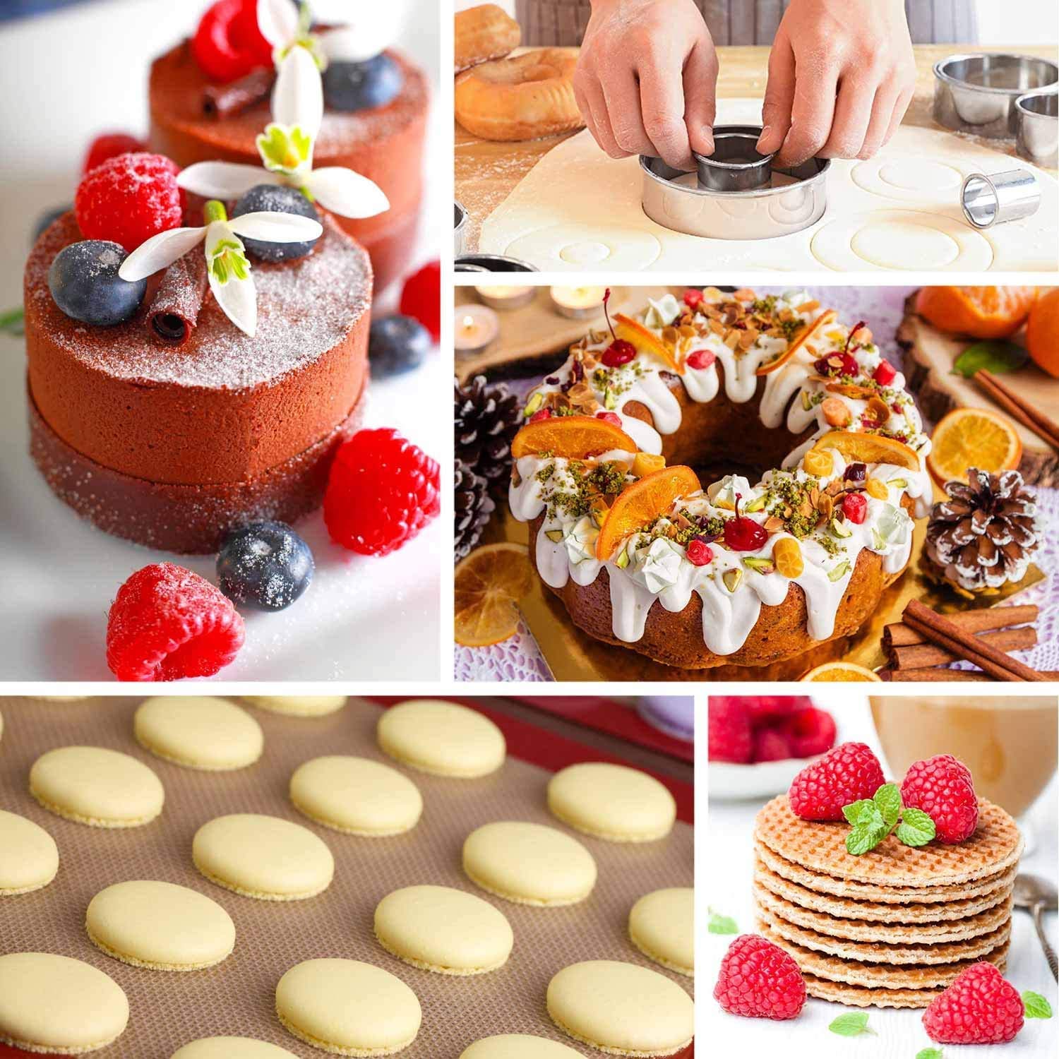 HULISEN round cutters in use for cookies, donuts, and pastries.