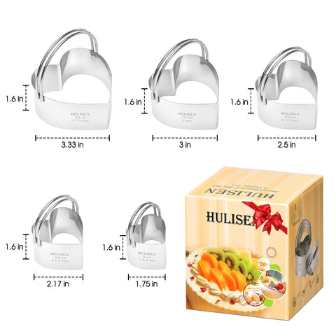 HULISEN cutters feature inch and cm markings to ensure accurate sizing