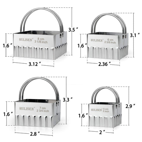 HULISEN measuring marked cutters show inches and cm for accuracy.
