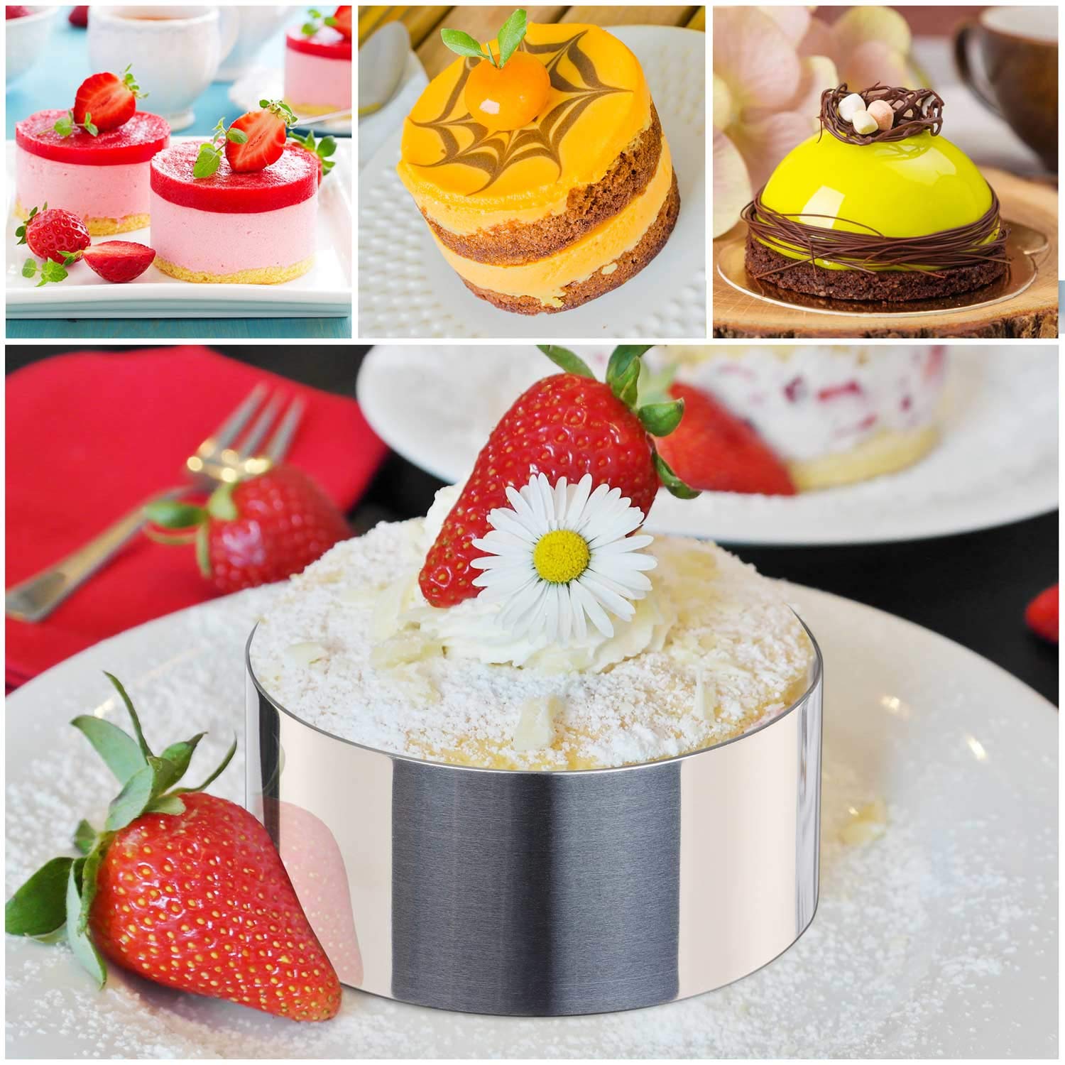 HULISEN mousse and layered desserts molded with clean edges