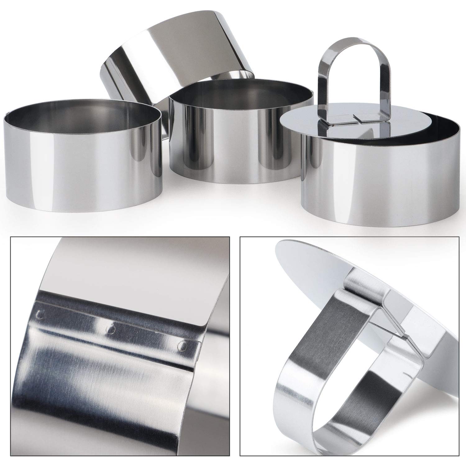 HULISEN multiuse baking ring demonstrates versatility for cookies, mousse, and salads