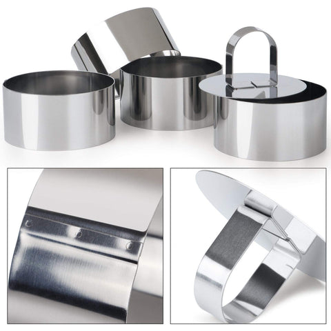 HULISEN multiuse baking ring demonstrates versatility for cookies, mousse, and salads