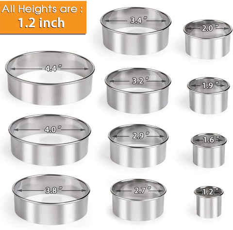 HULISEN round cutters with diameter range suitable for cookies and pastries.