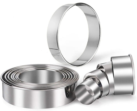 HULISEN stainless steel round cookie cutters show durable design for lasting shape.