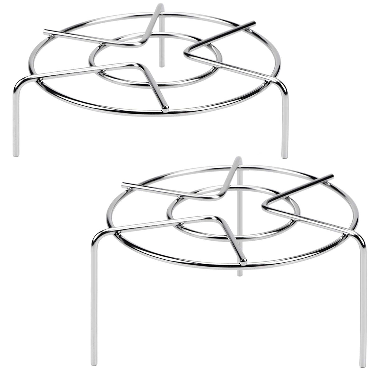 HULISEN steam rack 2-4-5 inch tall trivet elevates food for even steaming.