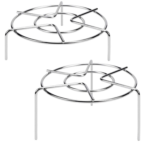 HULISEN steam rack 2-4-5 inch tall trivet elevates food for even steaming.