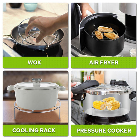 HULISEN steam rack multipurpose steamer keeps flavors intact during pressure cooking.