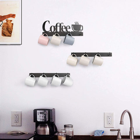 HULISEN wall mounted cup holder fits large and regular mugs without touching