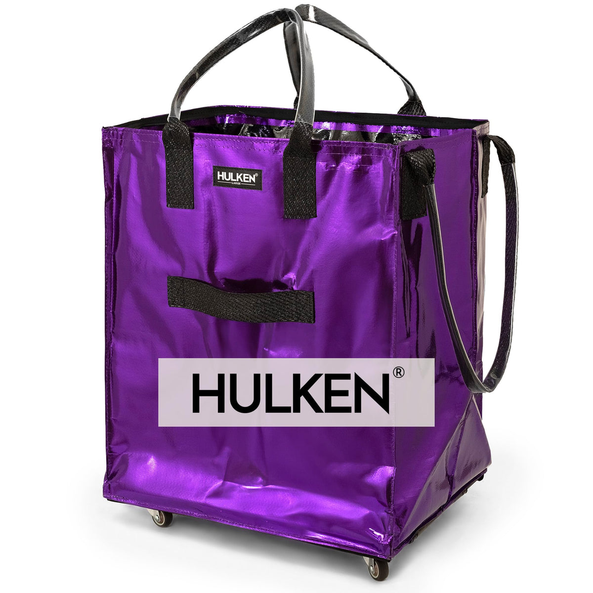 HULKEN large ultraviolet bag on wheels ideal for groceries.