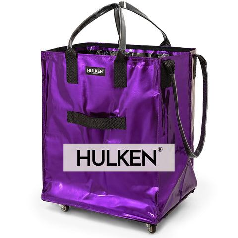 HULKEN large ultraviolet bag on wheels ideal for groceries.
