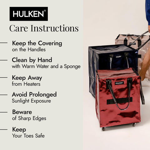 HULKEN multi-surface swivel wheels roll across floors with ease.