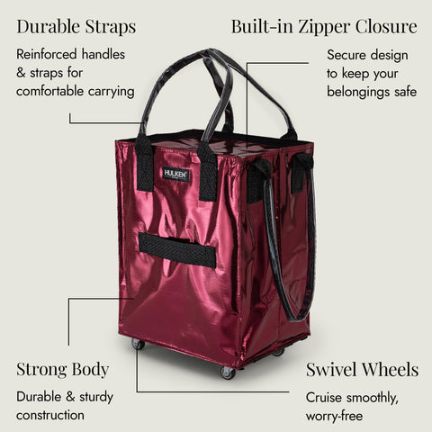 HULKEN water-resistant fabric protects items in variable weather.