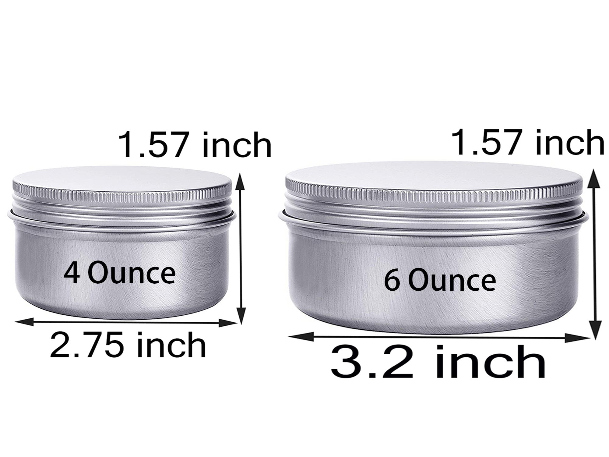 Hulless aluminum tin ideal for lip balms and small cosmetics.