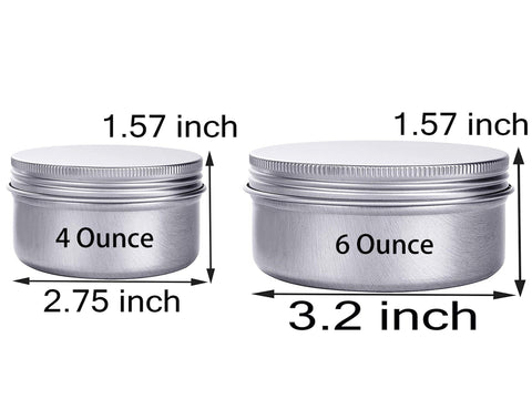 Hulless aluminum tin ideal for lip balms and small cosmetics.