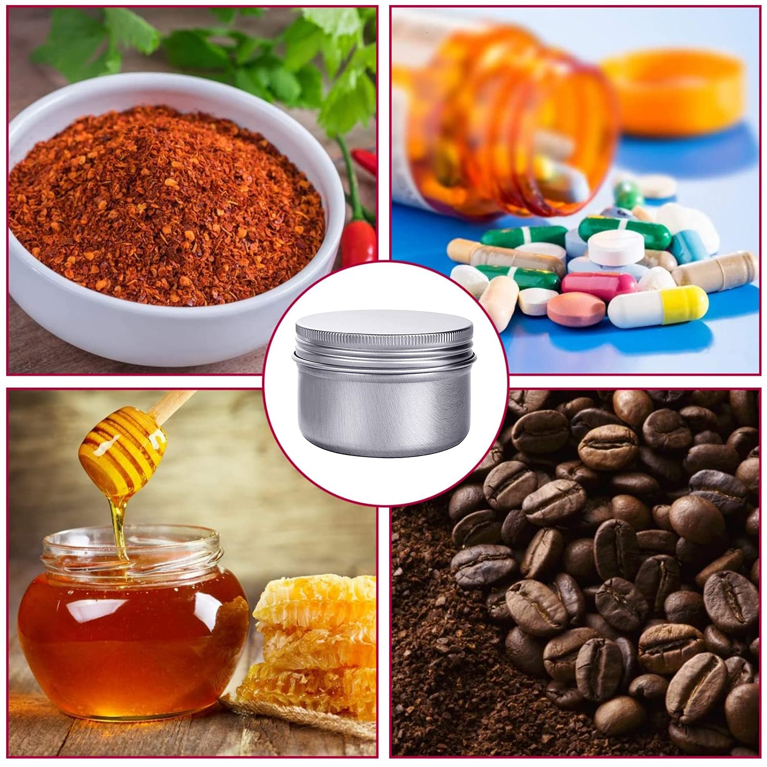 Rounded-edge Hulless aluminum tin designed for safe handling.