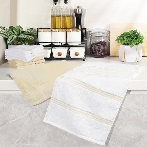 HULOSAN terry dish cloths, large 25x13 inches for countertop drying