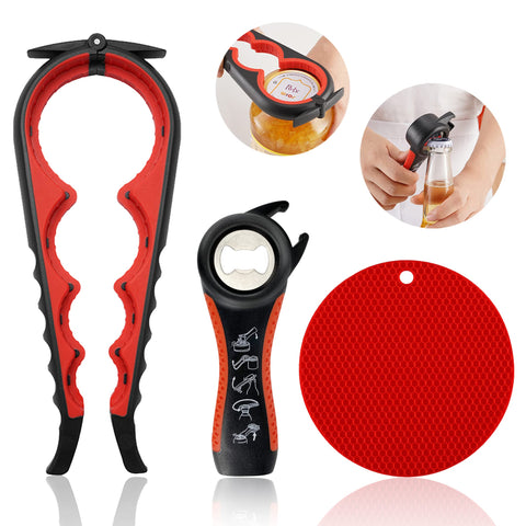 HUMANFUN jar opener with ergonomic long handles for easy grip.