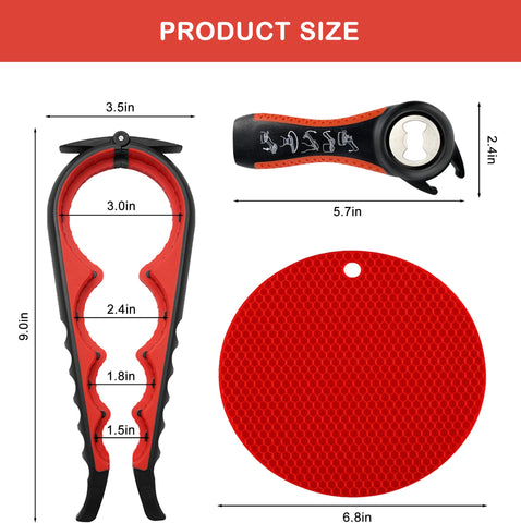 HUMANFUN non-slip pad provides secure grip on slippery lids.