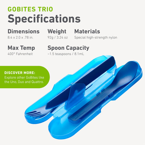 humangear GoBites Trio spoon provides comfortable eating and reliable scooping