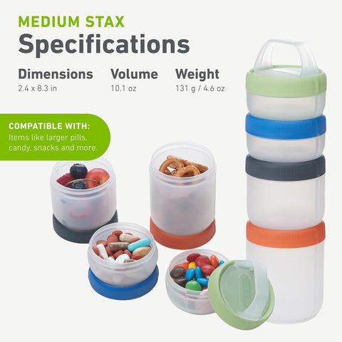 humangear STAX uses FDA-approved materials for safe snacks anywhere.