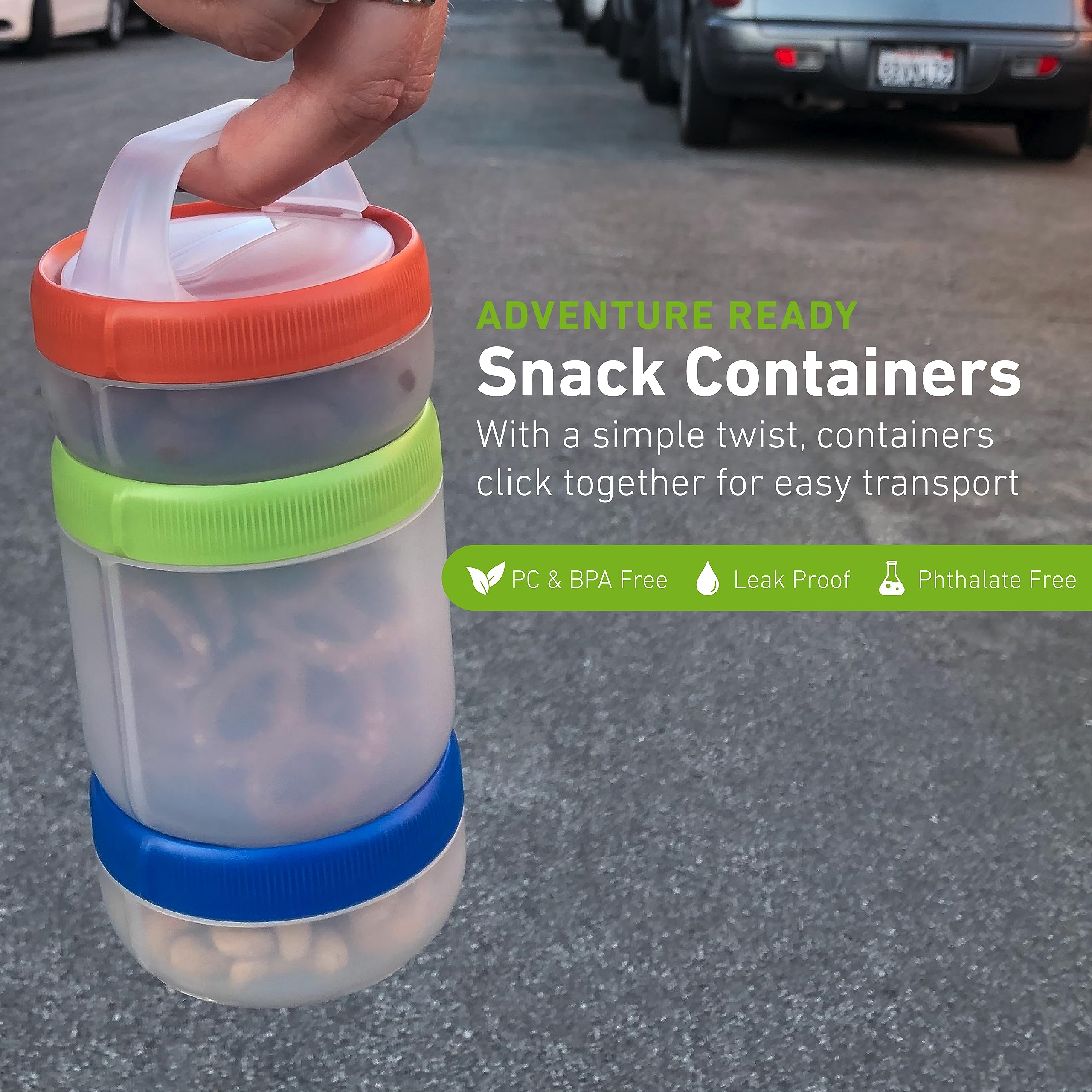 humangear STAX leak-proof lid prevents spills in bags.