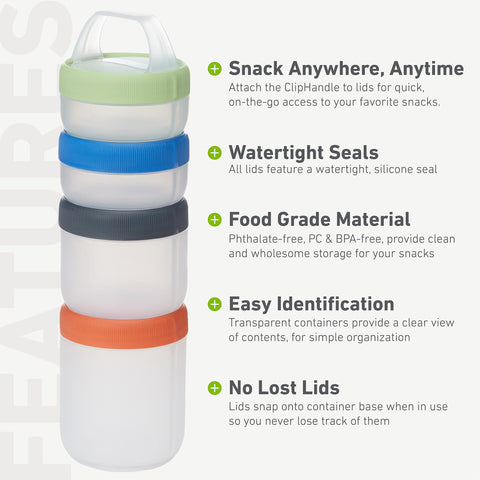humangear STAX shows travel-friendly organization for snacks on the go.