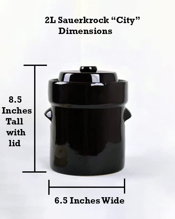 Batch of sauerkraut fermenting in Humble House crock, showcasing easy setup.