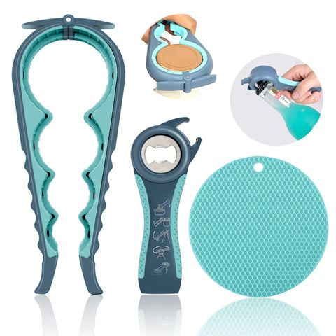 HUMANFUN jar-opener with long handles eases grip for arthritis and weak hands