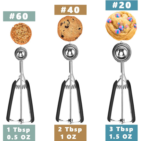 HOMURE H cookie scoop medium 2 Tbsp for uniform cookie portions and efficiency