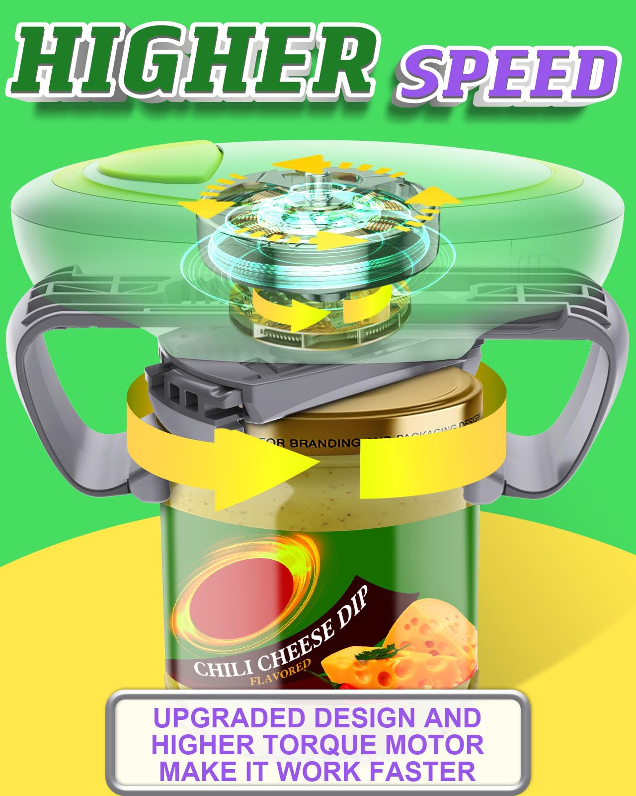 Humutan electric jar opener adjustable jaws ensure versatile lid compatibility.