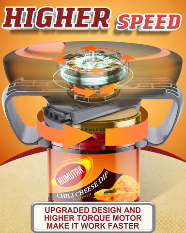 Humutan one-touch operation enables simple jar opening.