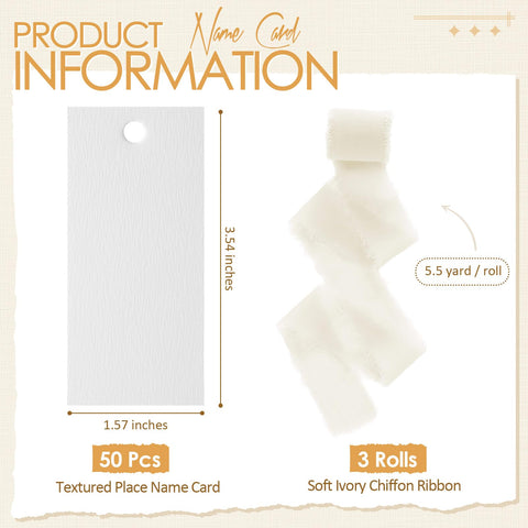 Humyoun ivory chiffon ribbon detail enhances table decor