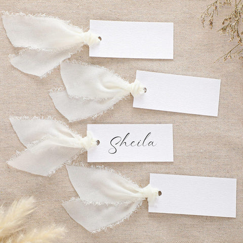 Humyoun name card on ivory textured paper for elegant wedding seating