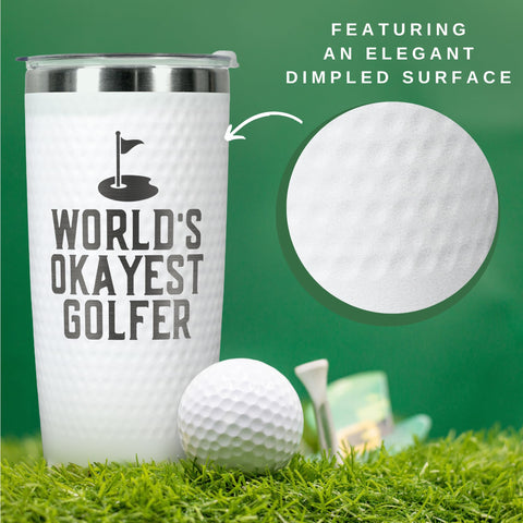 HUNIGIFT World’s Golfer Tumbler durable design resists rust during play.