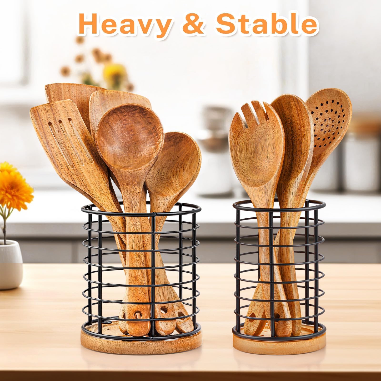 hunnycook bamboo base with drainage helps moisture drain away after washing