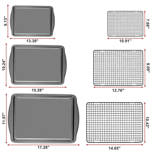 Hunnycook carbon steel baking sheets for durability and warp resistance.