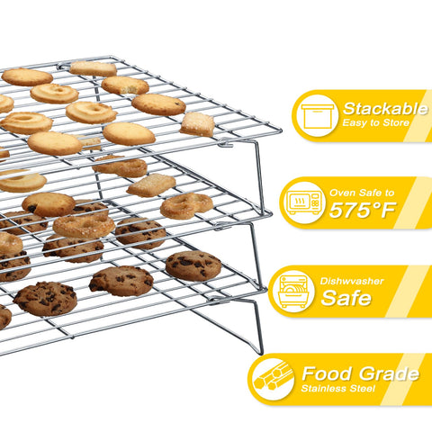 Hunnycook cooling rack oven-safe design stands up to oven heat for roasting and cooling.