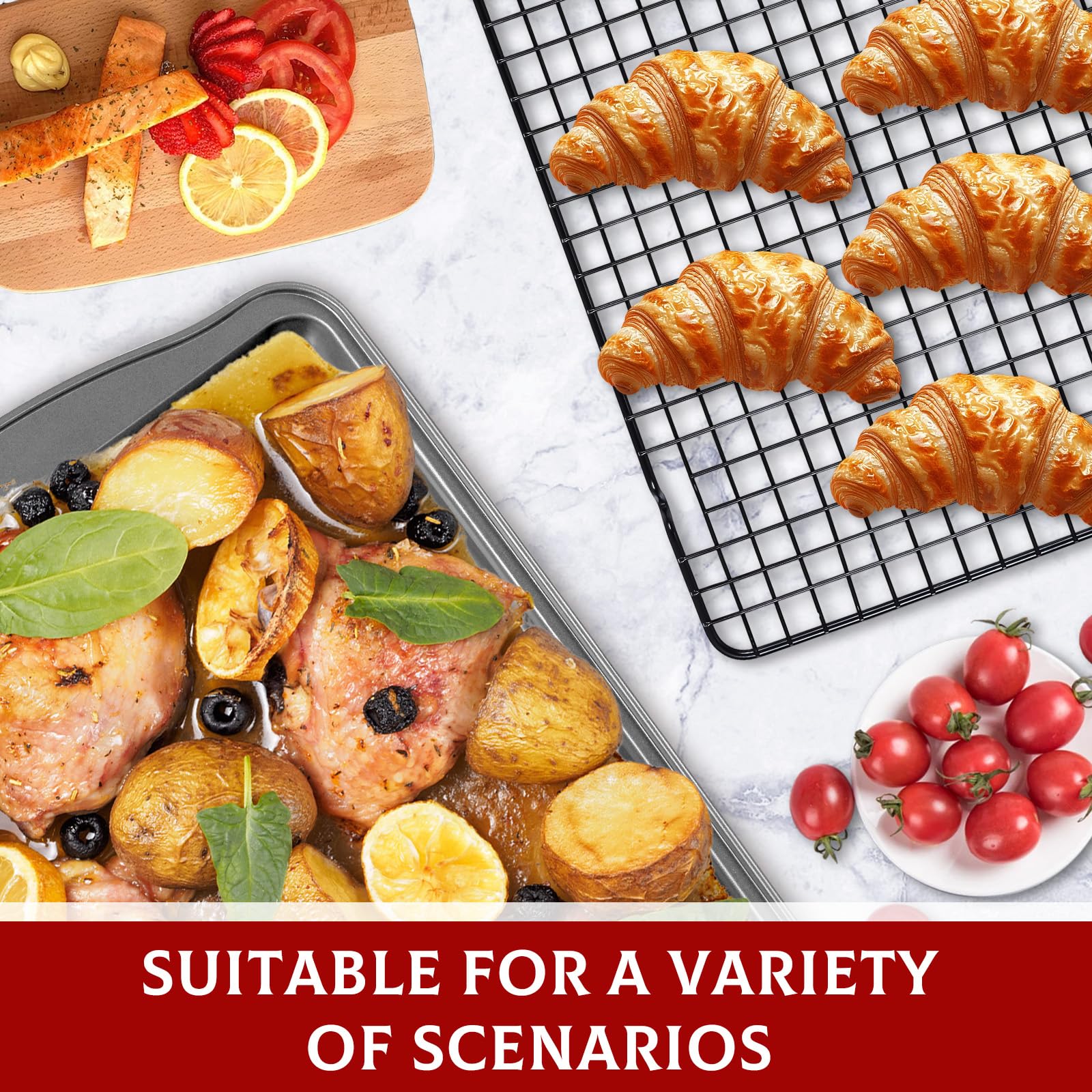 Hunnycook nested-design baking sheets save kitchen storage space.