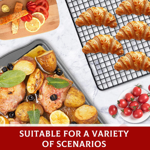 Hunnycook nested-design baking sheets save kitchen storage space.