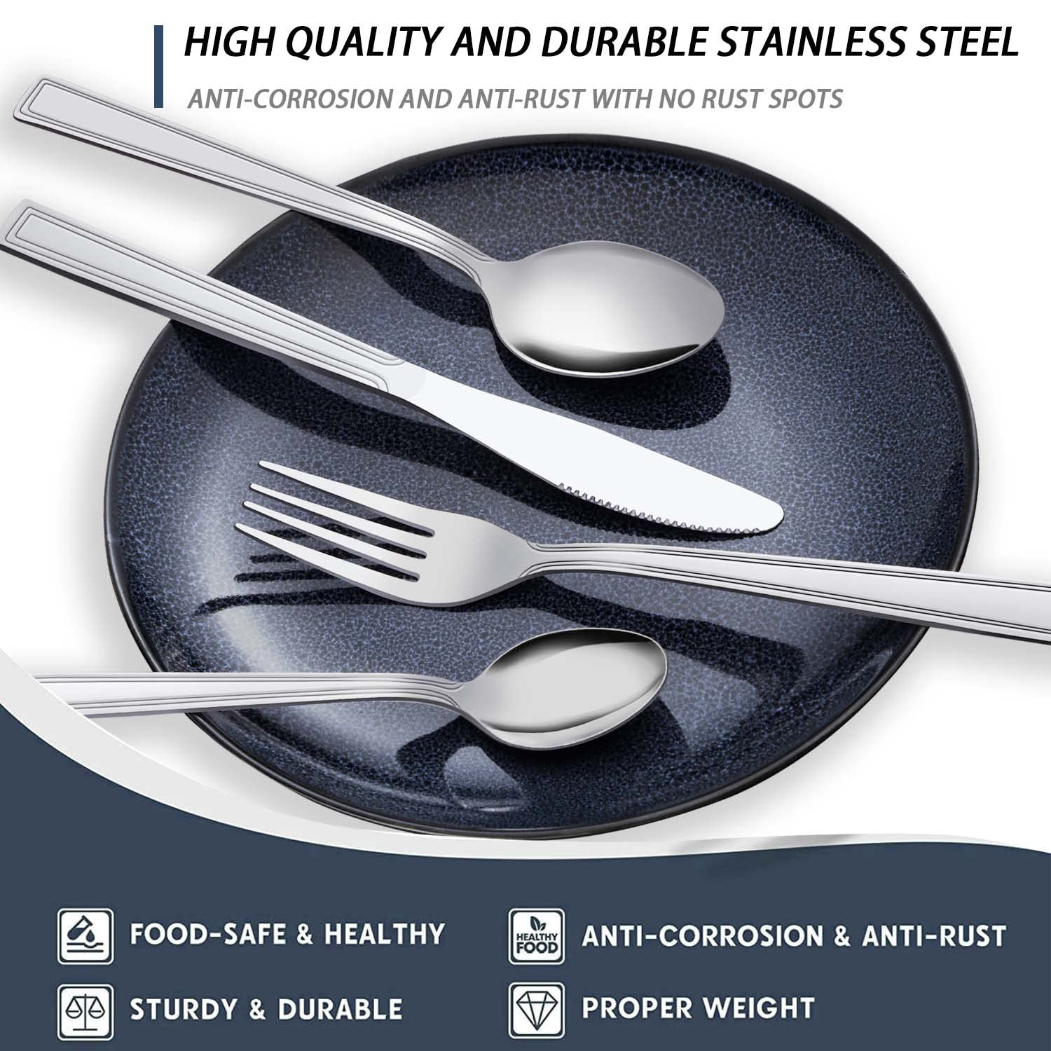 Hunnycook stainless-steel salad forks with comfortable grip for daily meals.